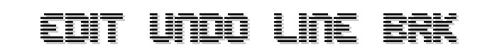 Edit Undo Line BRK font